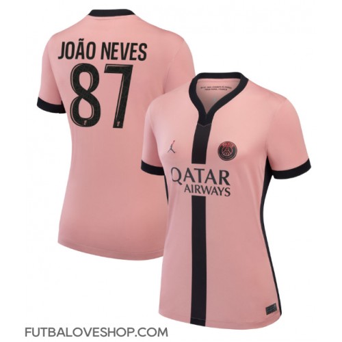 Dres Paris Saint-Germain Joao Neves #87 Tretina pre Ženy 2024-25 Krátky Rukáv